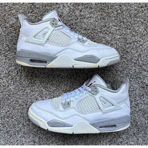 Nike Air Jordan 4 Retro White Oreo Size 7 Youth (Size 8.5 Women's)